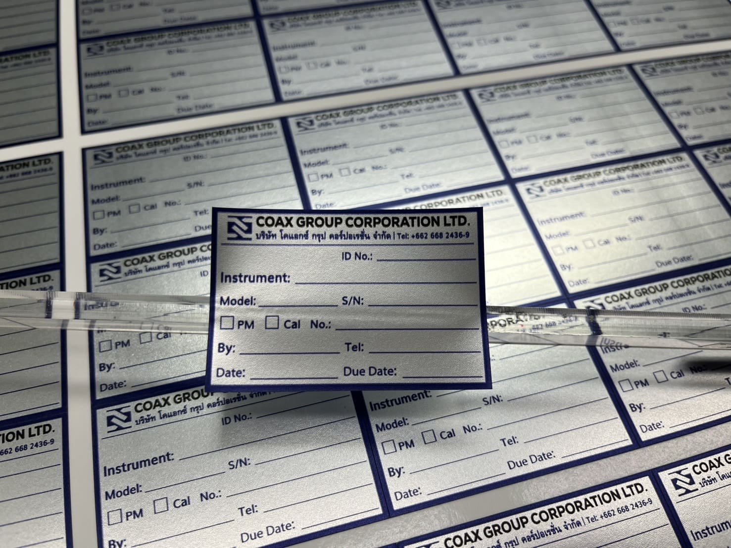 สติ๊กเกอร์ PP ฟอยล์เงิน ติดสินค้า